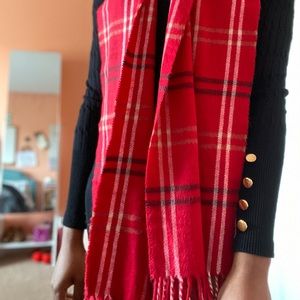 Red Plaid Scarf